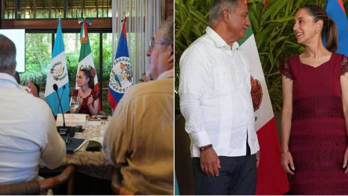 Campeche: Claudia Sheinbaum kündigt trilaterale Zusammenarbeit mit Belize und Guatemala an